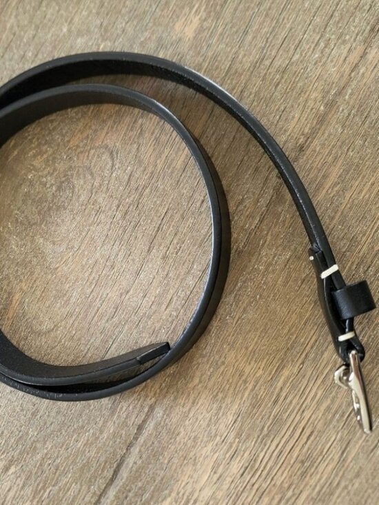 Coach Women’s Belt Black Vegetable Tanned Cowhide Leather Size S